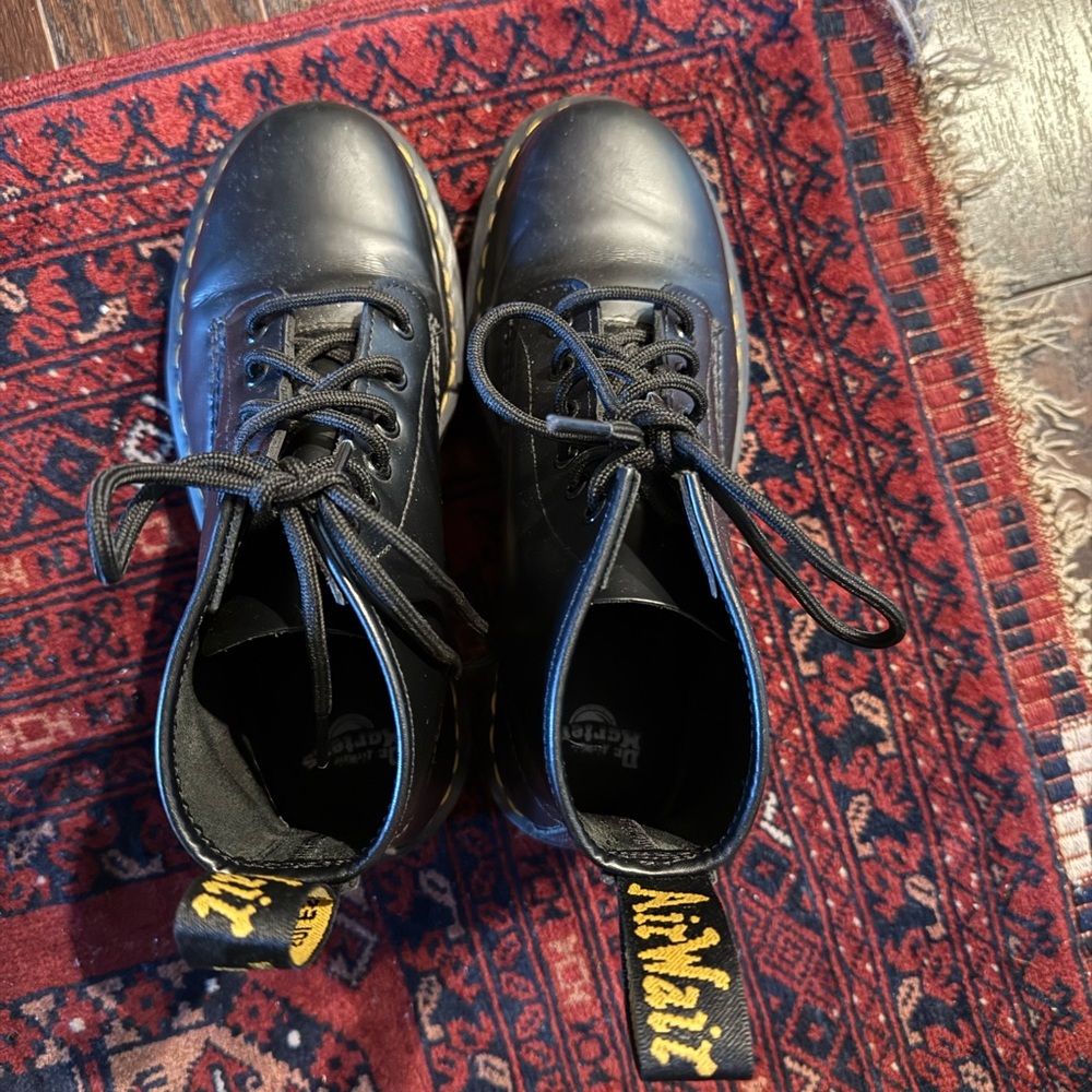 Dr. Martens Black Boots with Yellow Accents